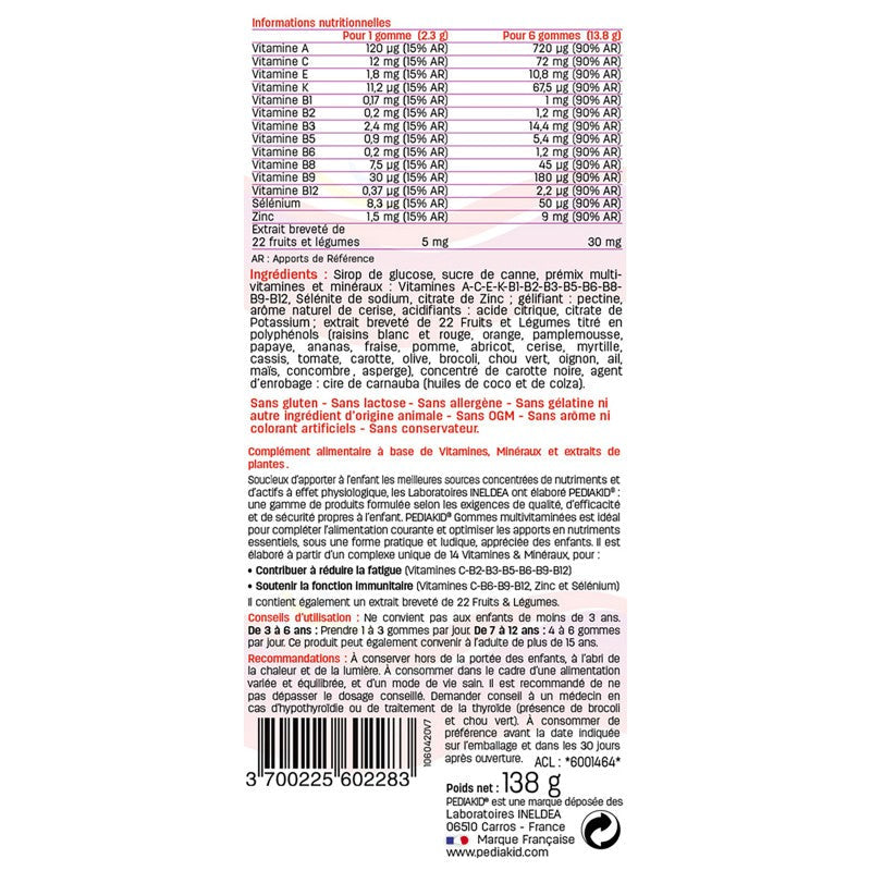 MULTI-VITAMINS GUMMIES (NATURAL CHERRY FLAVOR)