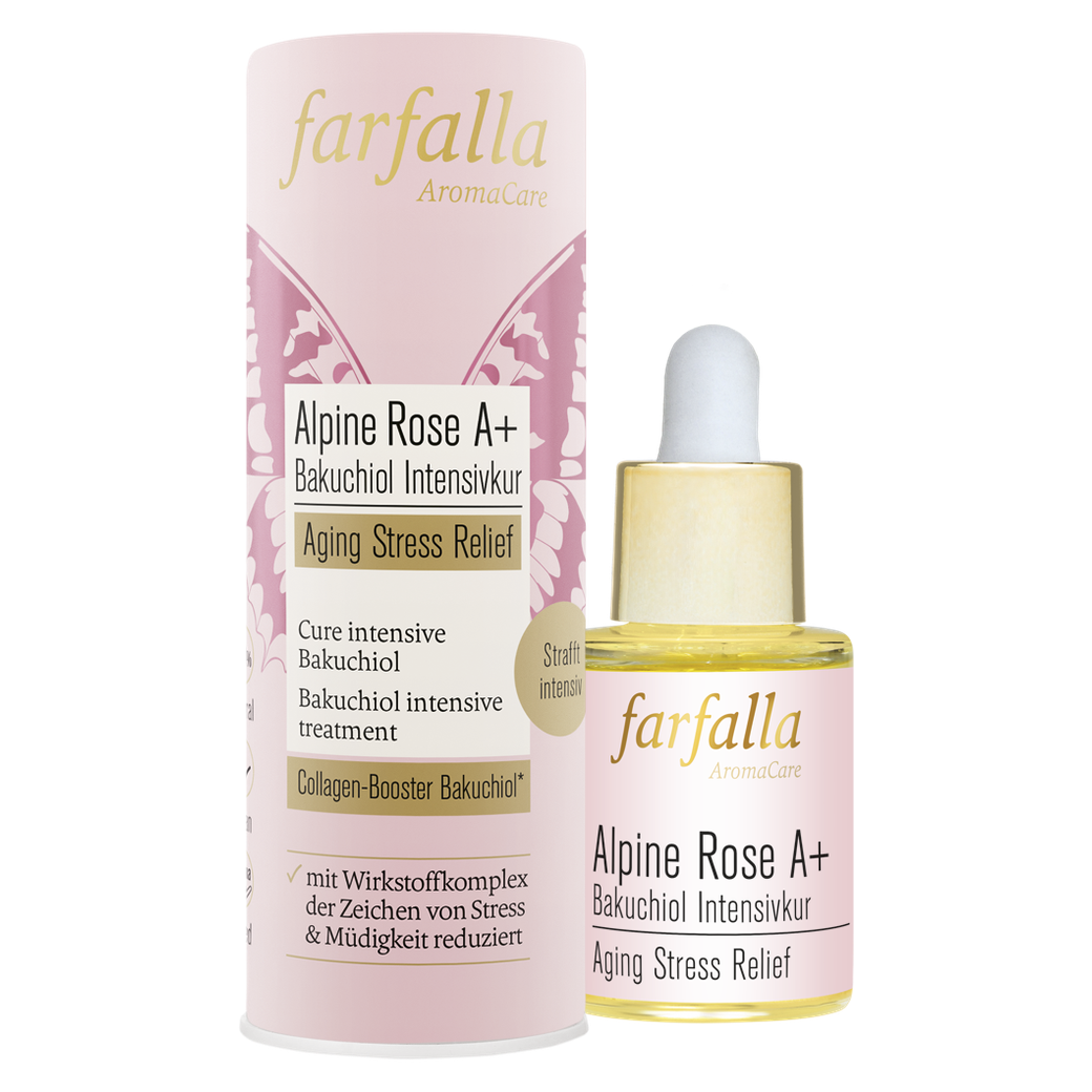ALPINE ROSE A+ BAKUCHIOL INTENSIVKUR, AGING STRESS RELIEF