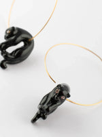 Black Panthers big hoop earrings - EspritLibreP1