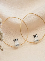 Black&White French Bulldog earrings