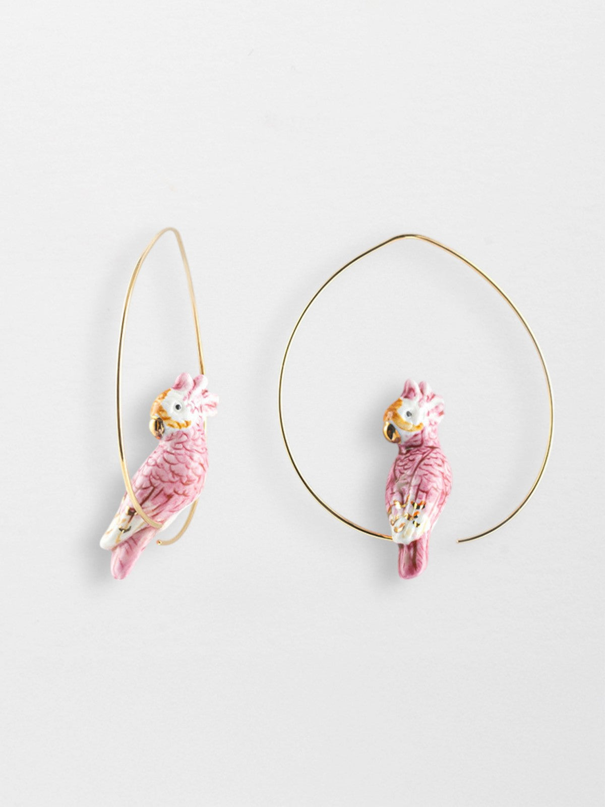 Pink Cockatoo Bird earrings