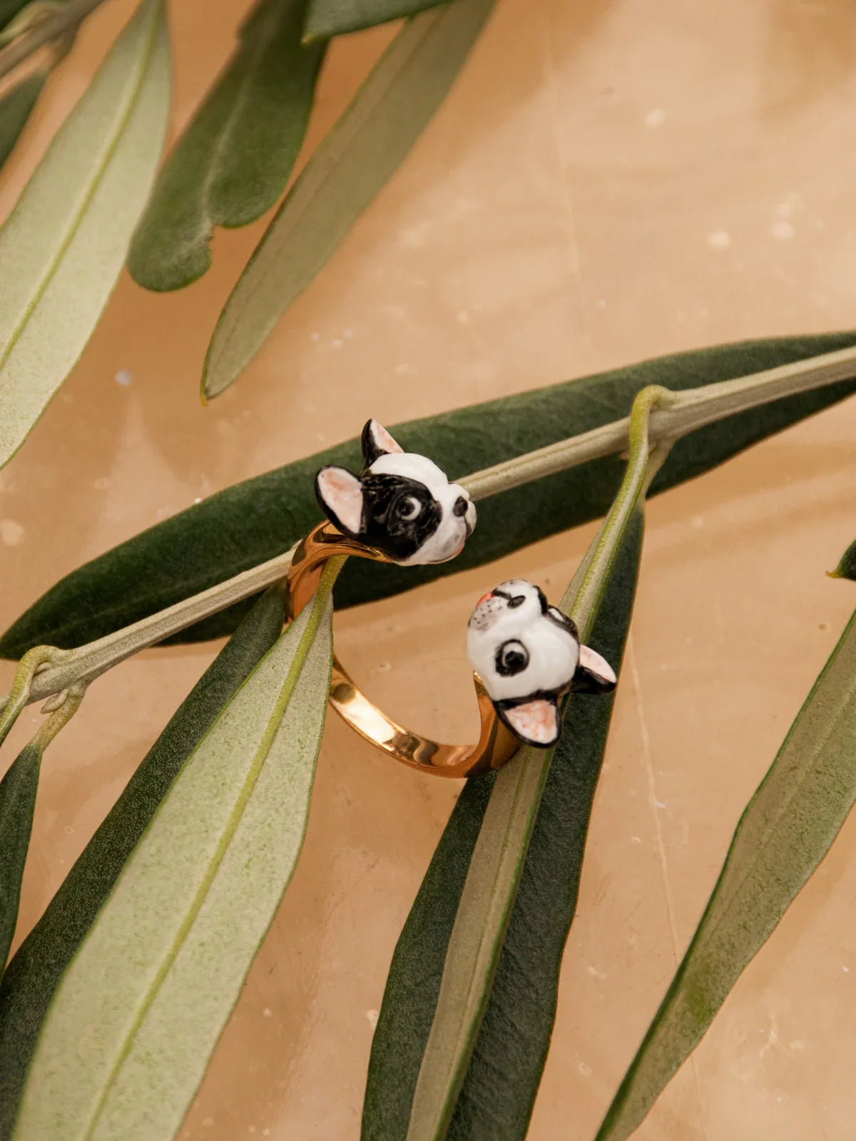 FRENCH BULLDOG FACE TO FACE RING BB134