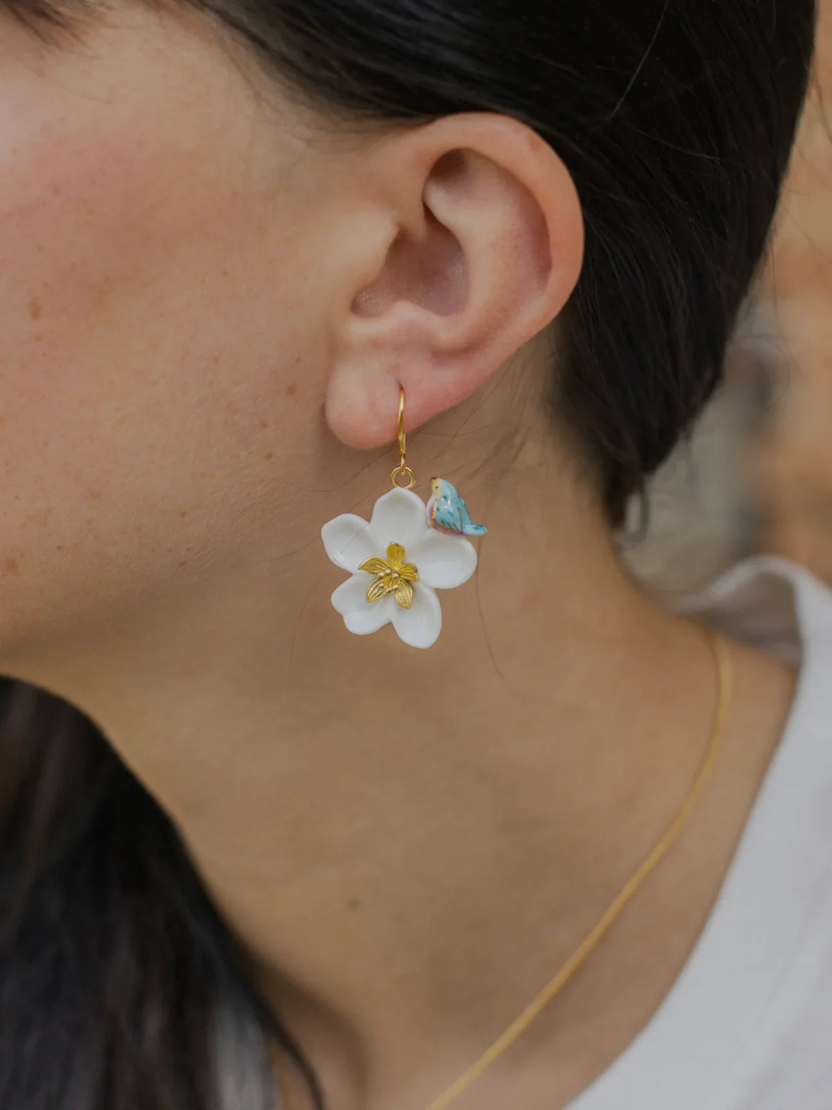 Flower&Bird earrings