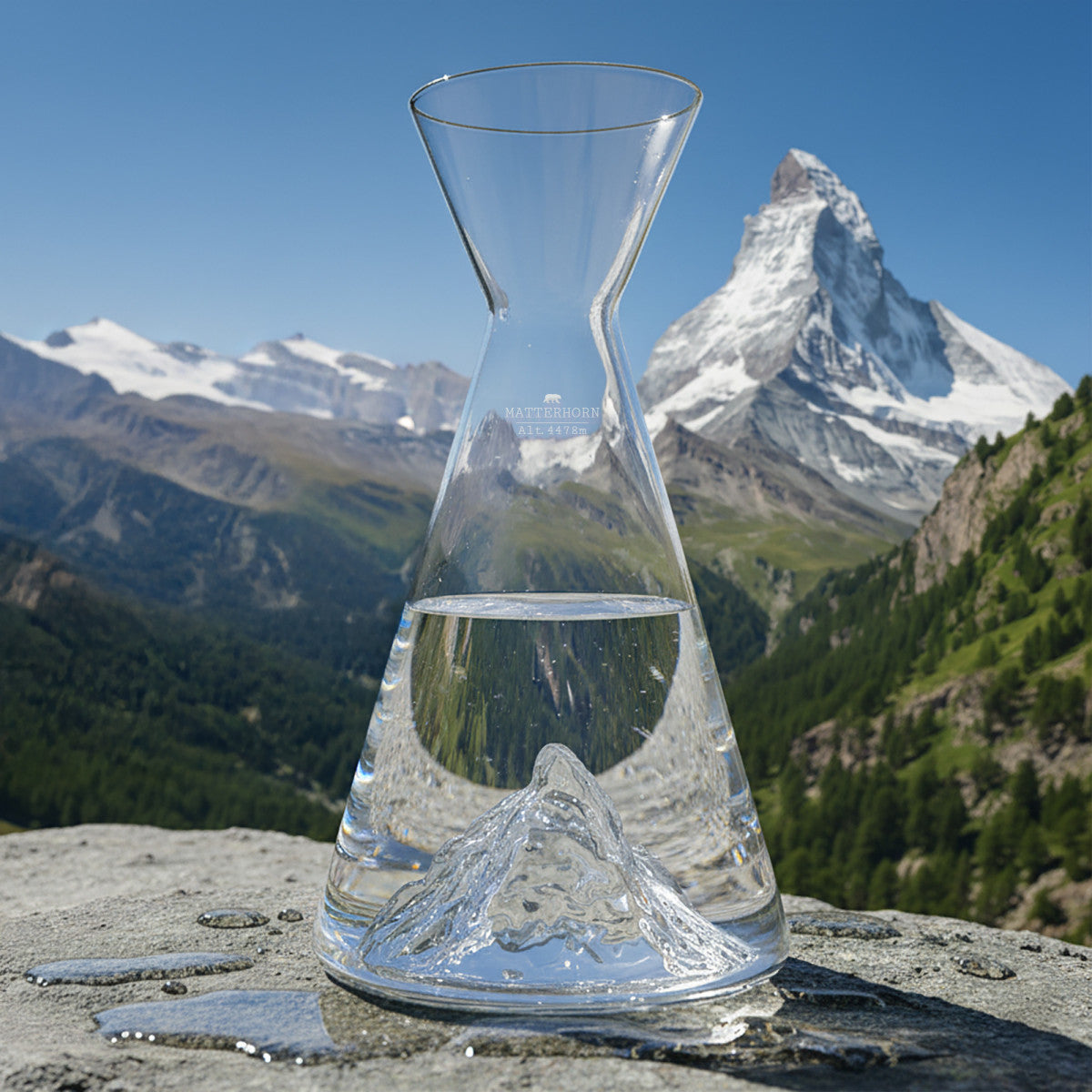 Water Carafe Mount Matterhorn TOPOGRAPHIC