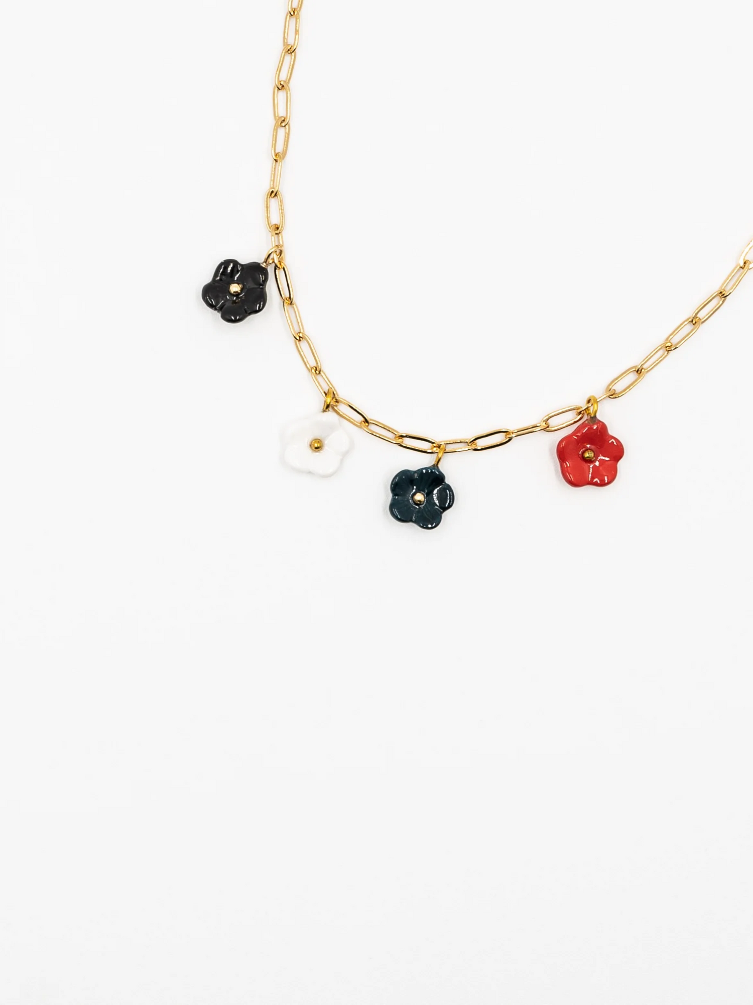 mini flowers necklace u219