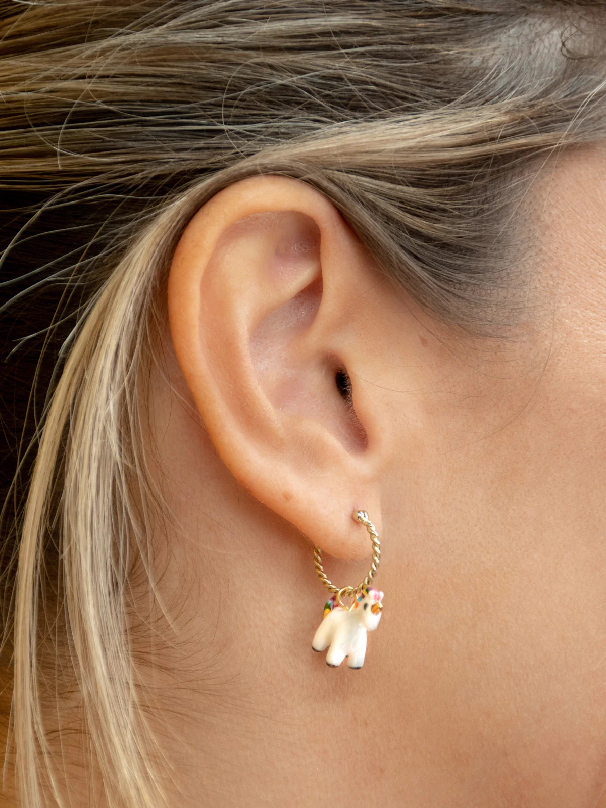 unicorn mini earring J840