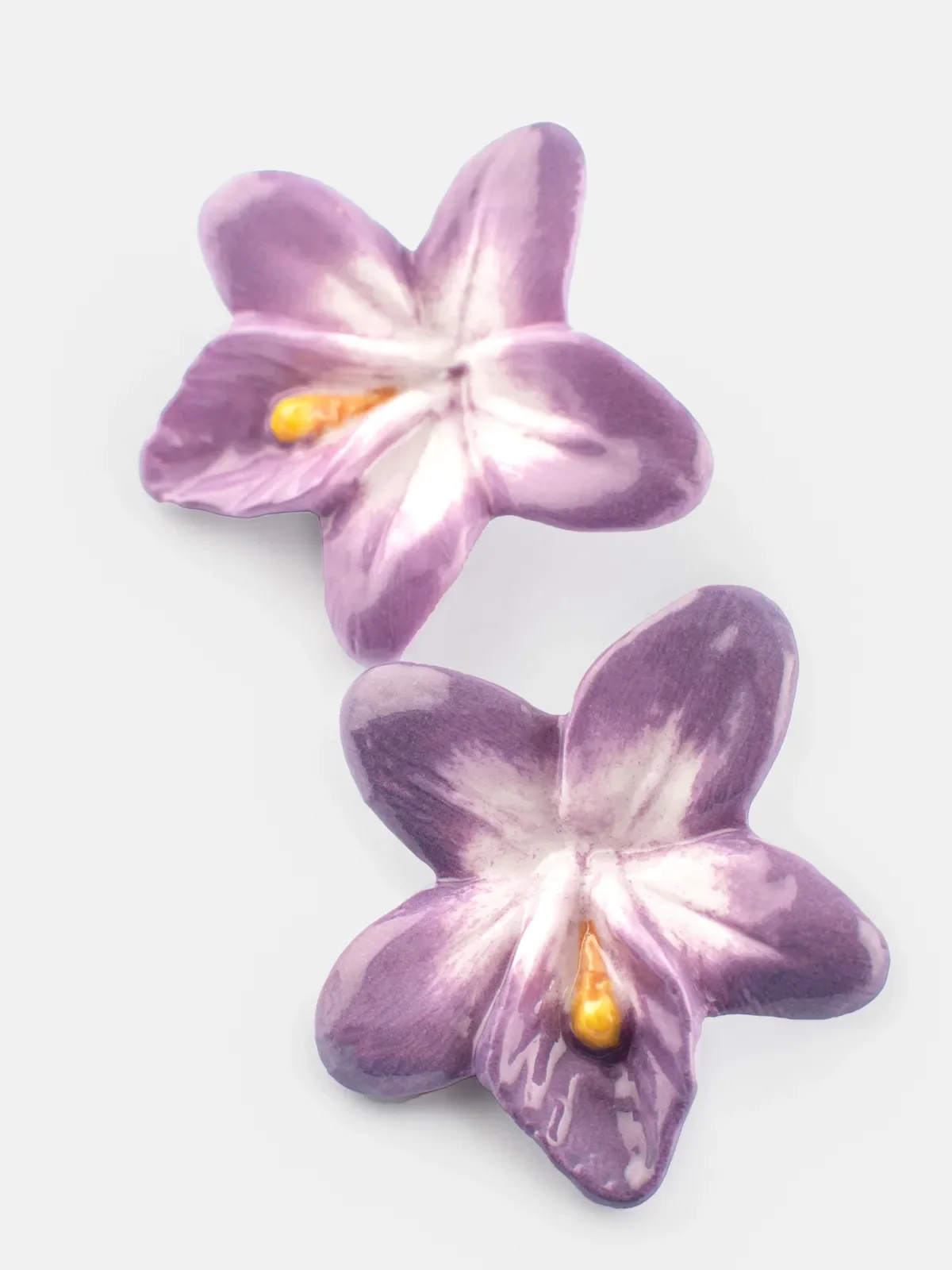 Purple Aster Flower mini earring - EspritLibreP1