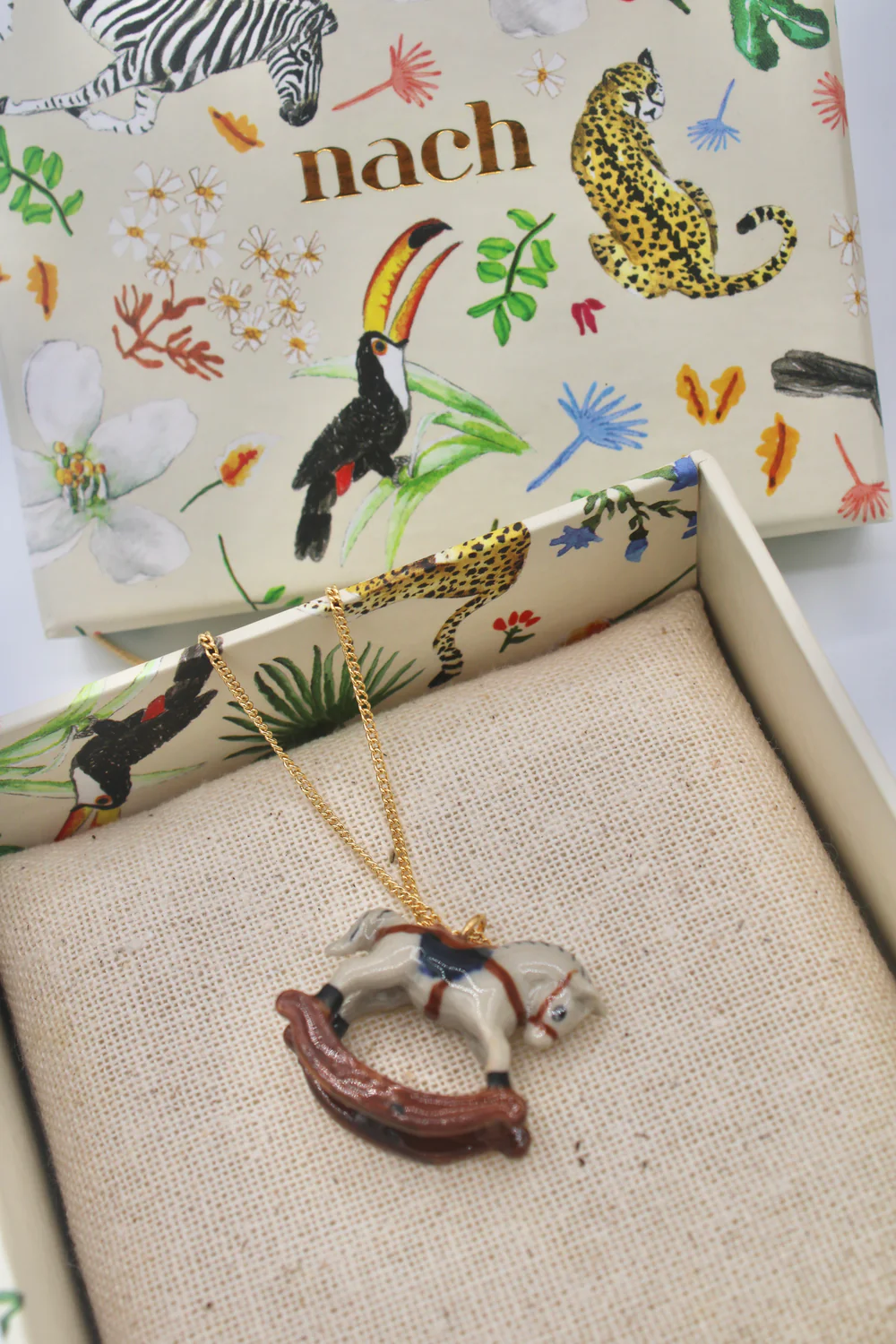 Rocking Horse mini necklace gold