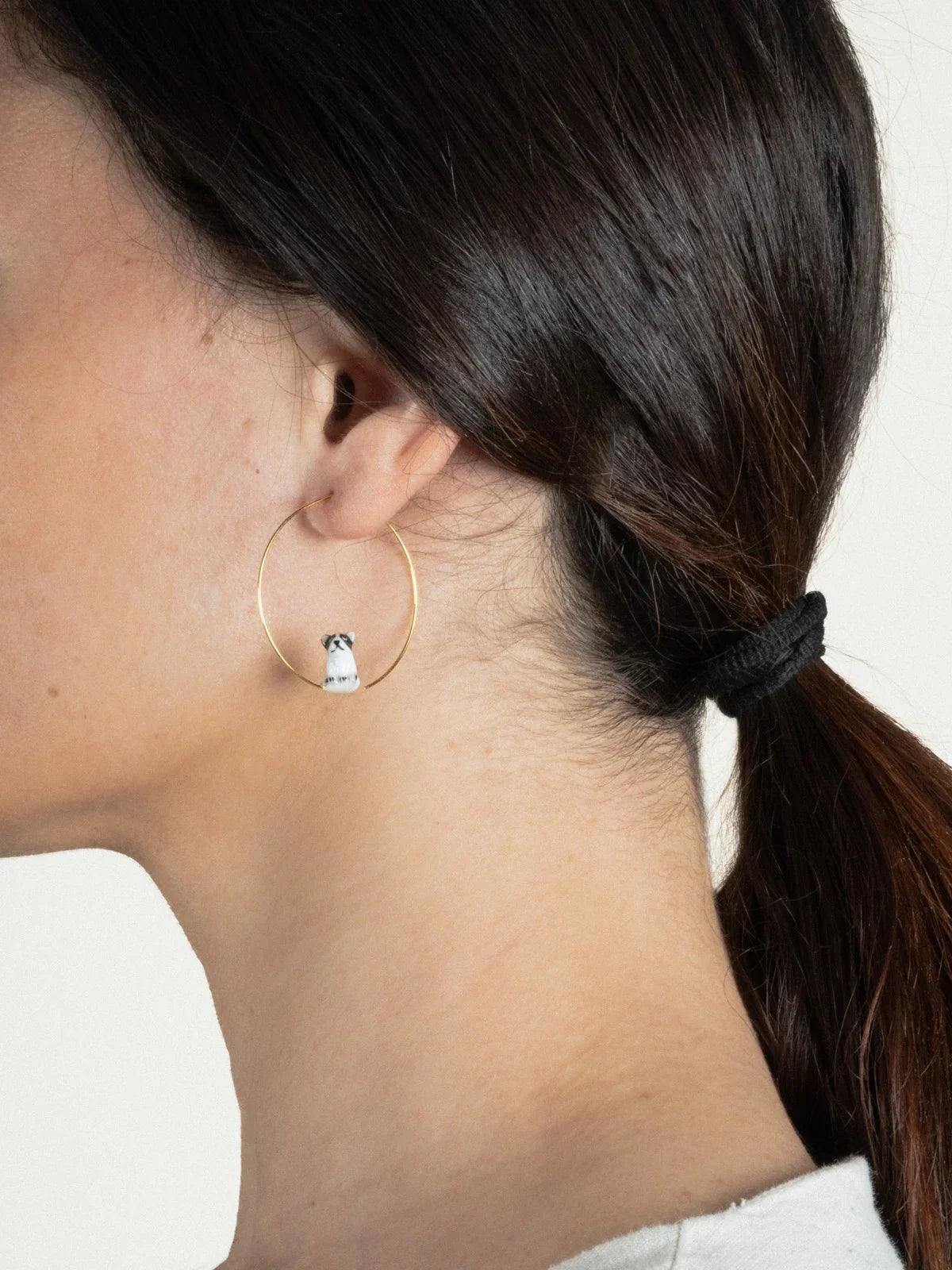 Black&White French Bulldog earrings